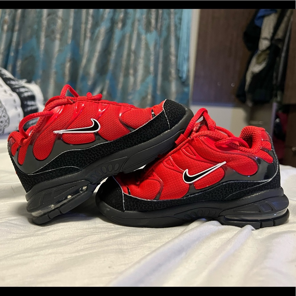 Red and black Nike air max